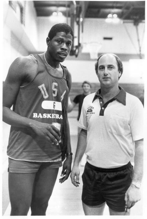 NBA Hall of Famer Patrick Ewing with then-Hoover boys basketball Coach Kirt Kohlmeier