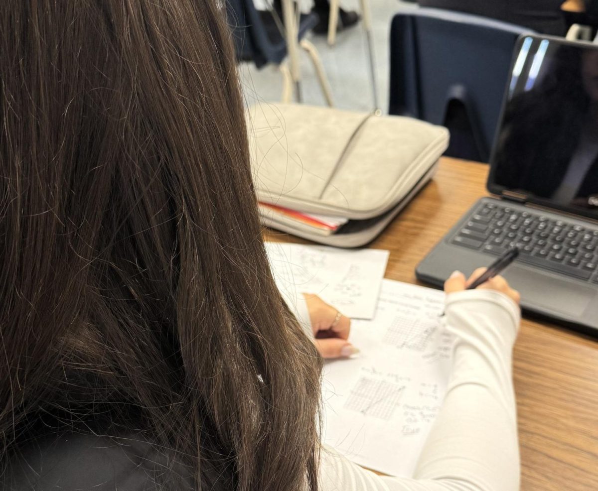 A student studying.