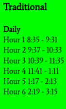 The Case for a Traditional Schedule