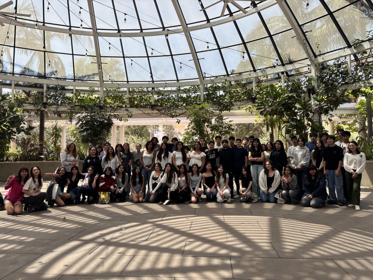 A photo of the two classes with their amazing teachers!